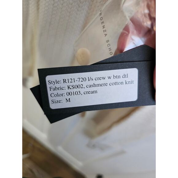 NWT Proenza Schouler Crewneck Cashmere Cotton Cream Knit Sweater Size M - Picture 2 of 4